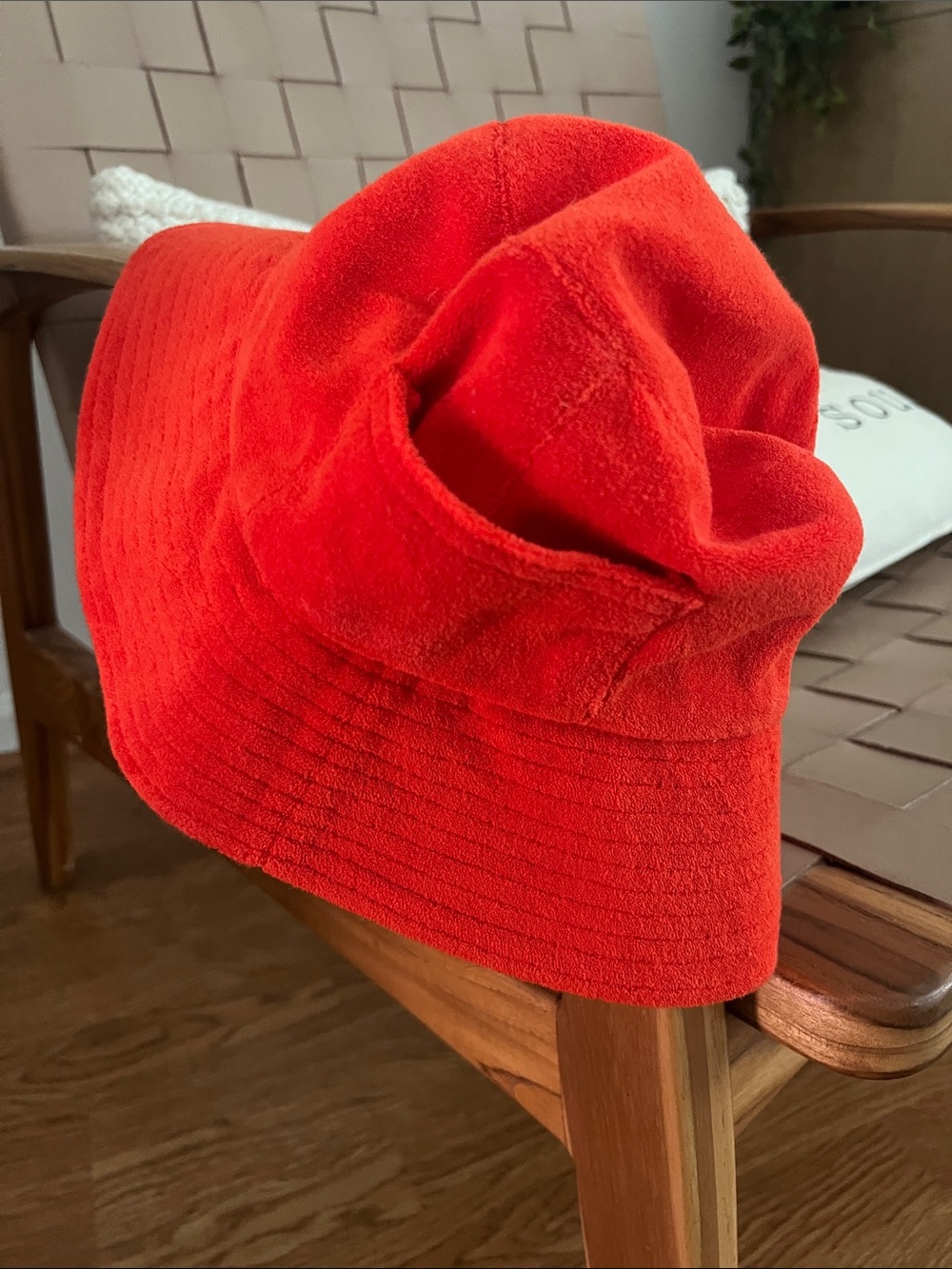 Lack of Color cherry Red Women's Bucket Hat - Casual Terry Cloth Sun Hat